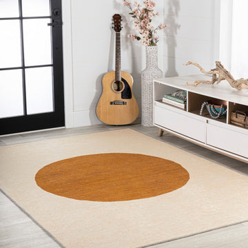 Cirkel Minimalist Geometric Dot Machine-washable Area Rug